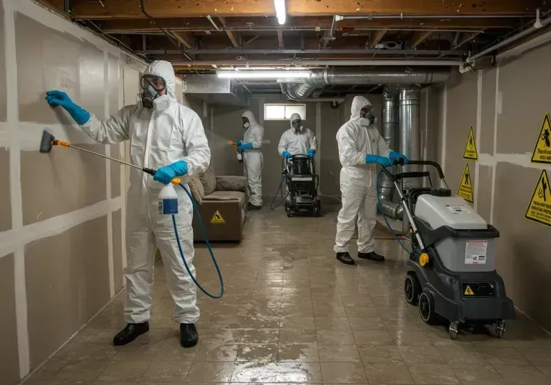 Basement Moisture Removal and Structural Drying process in Corte Madera, CA